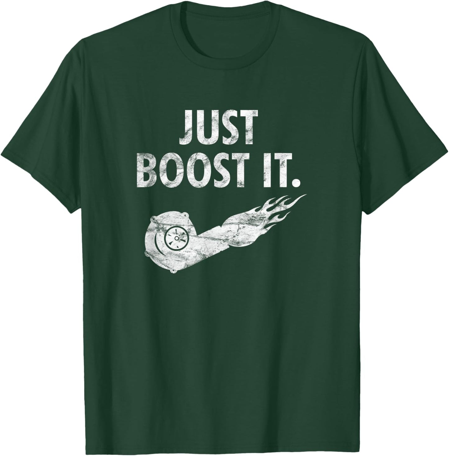 Just Boost it Vintage Turbo T-Shirt - T-Shirt | Forest
