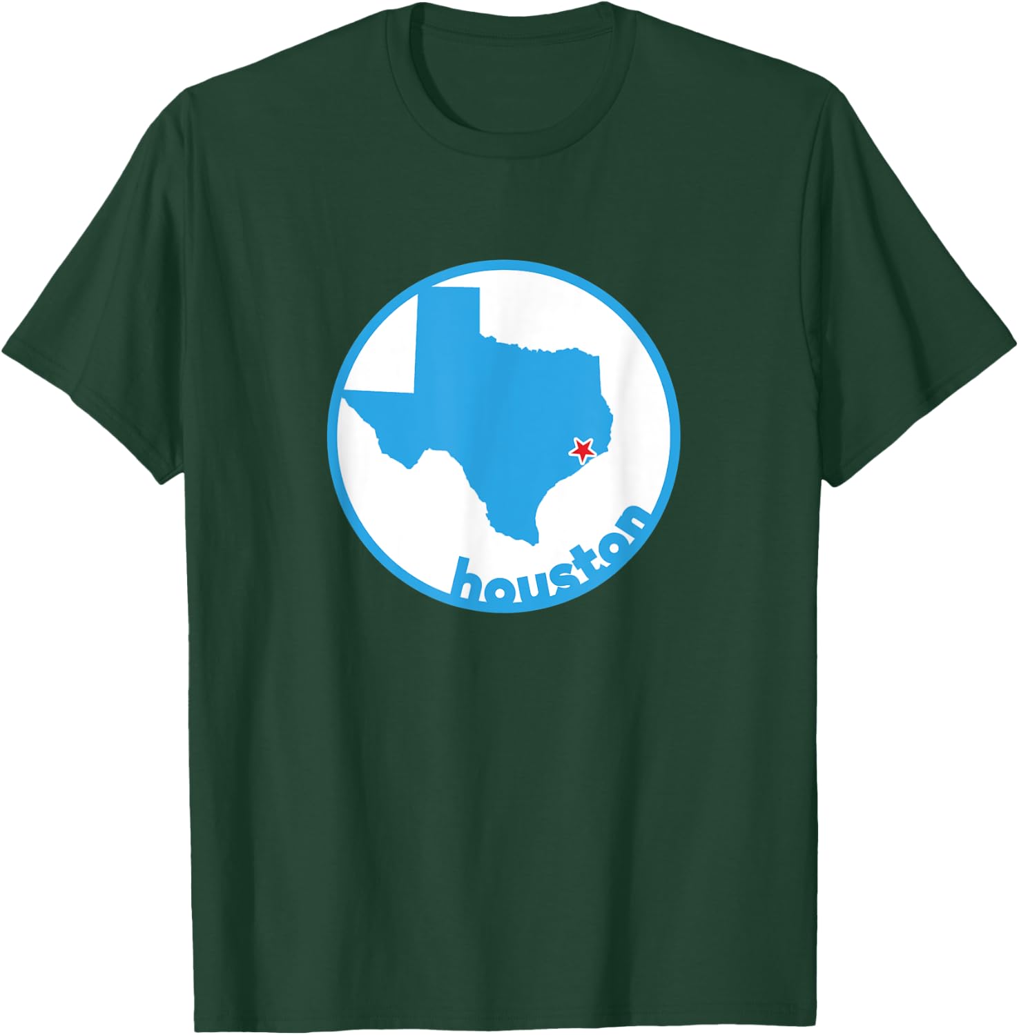 Retro Texas City of Houston H-Town T-Shirt - T-Shirt | Forest