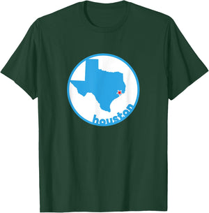 Retro Texas City of Houston H-Town T-Shirt - T-Shirt | Forest