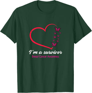 Im A Survivor Breast Cancer Awareness T-Shirt - T-Shirt | Forest
