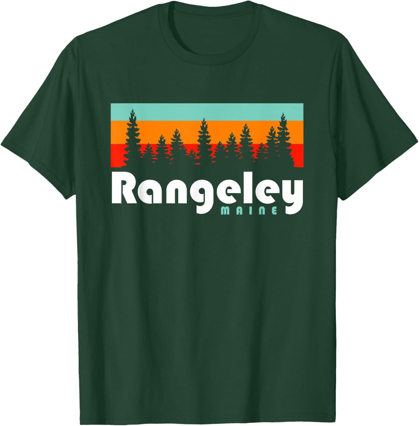 Rangeley Maine Camping Rangeley Lake State Park Trees Retro T-Shirt - T-Shirt | Forest
