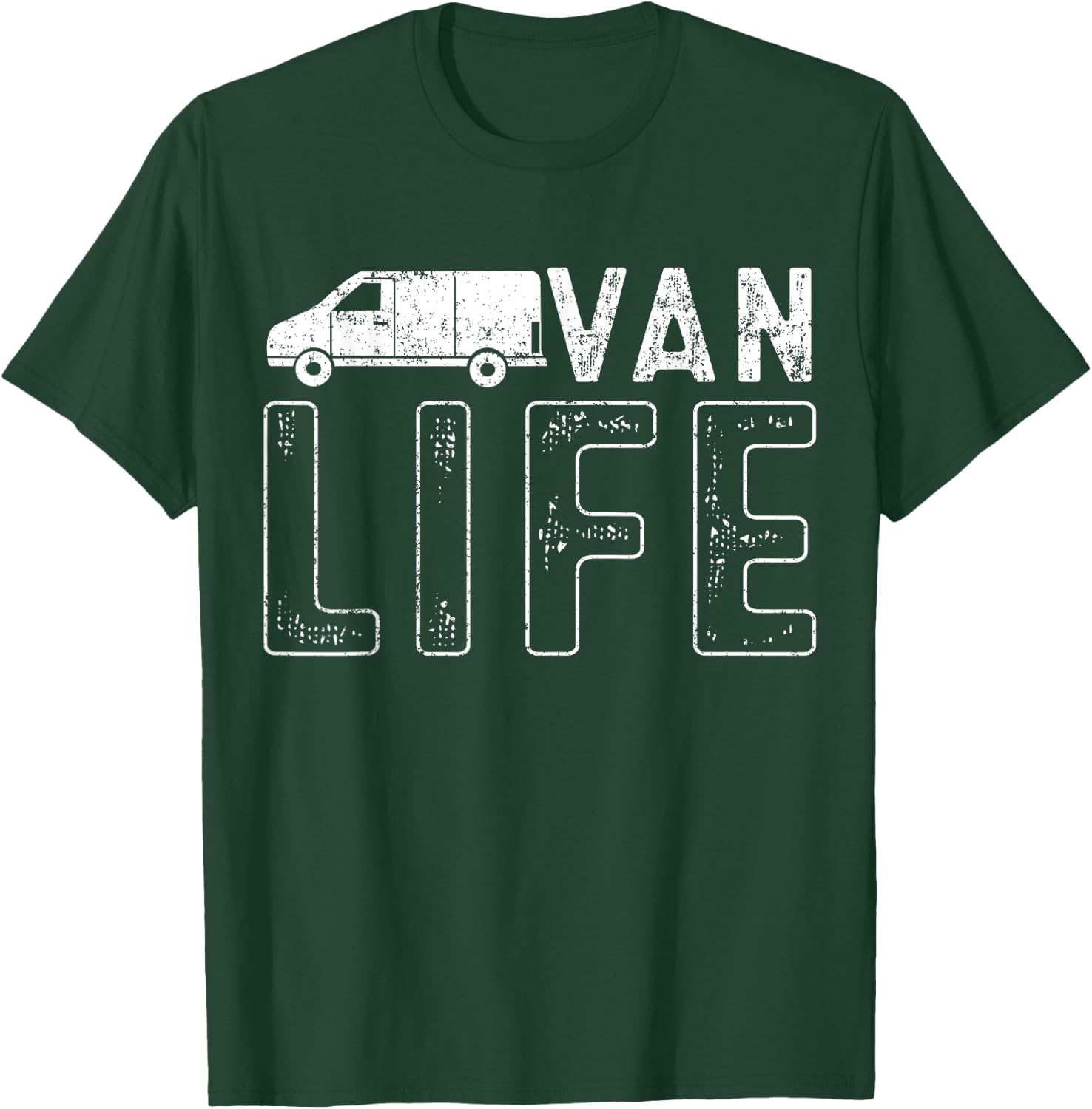 Vanning Vanlife Van Life T-Shirt - T-Shirt | Forest