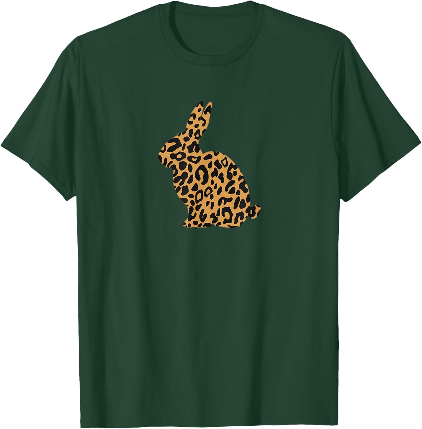 Bunny Leopard Cheetah Print Cute Rabbit Easter Gift T-Shirt - T-Shirt | Forest