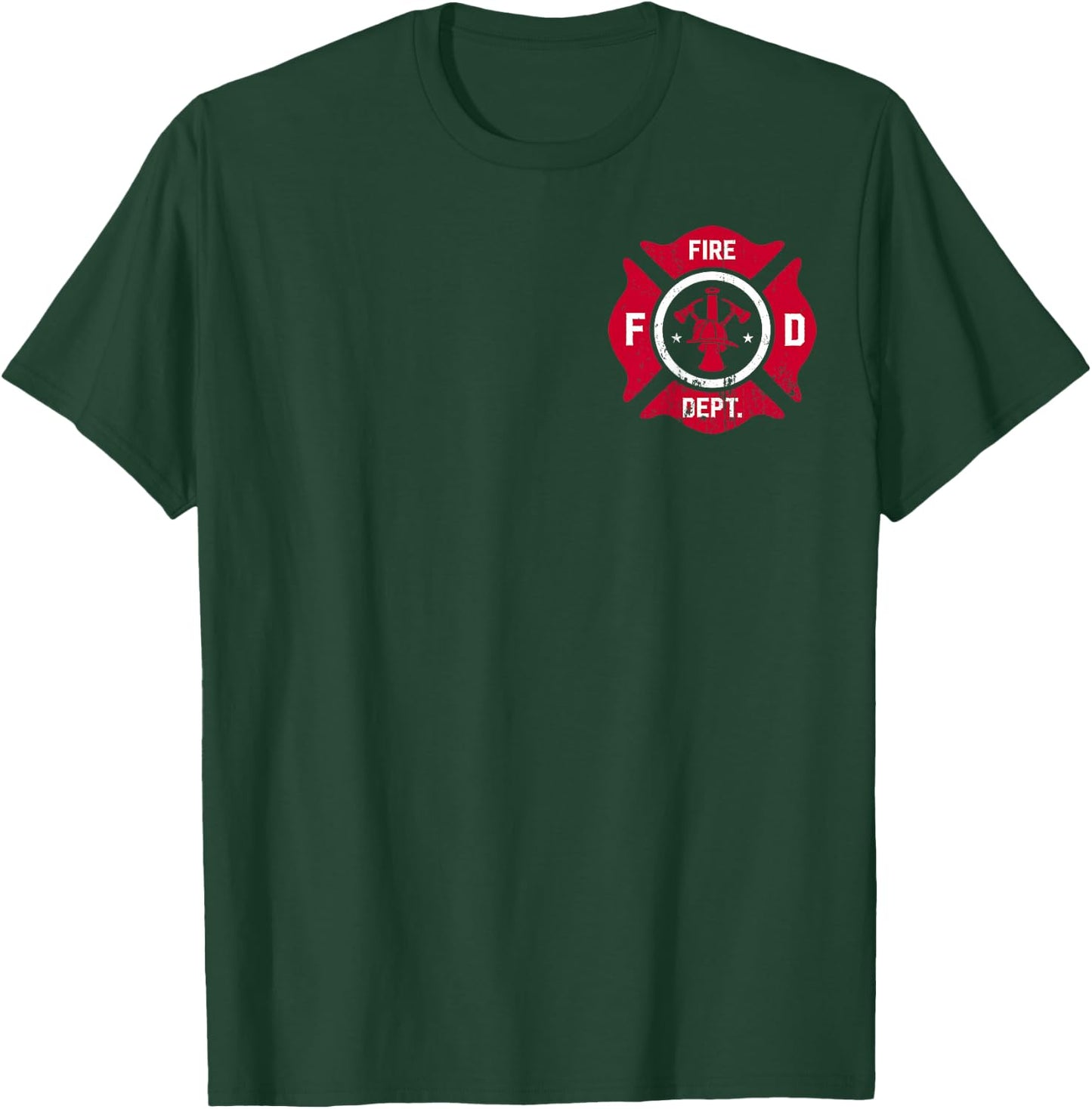 Fire Department Firefighter Fireman Rescuer Firefighters T-Shirt - T-Shirt | Forest