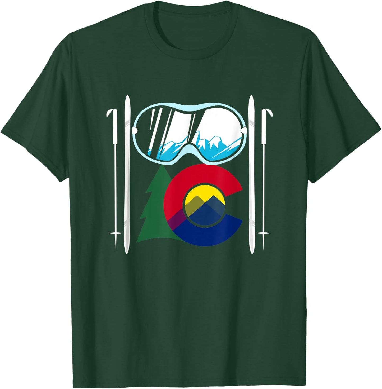 Funny XC Skiing Cross-Country Ski Gift T-Shirt - T-Shirt | Forest