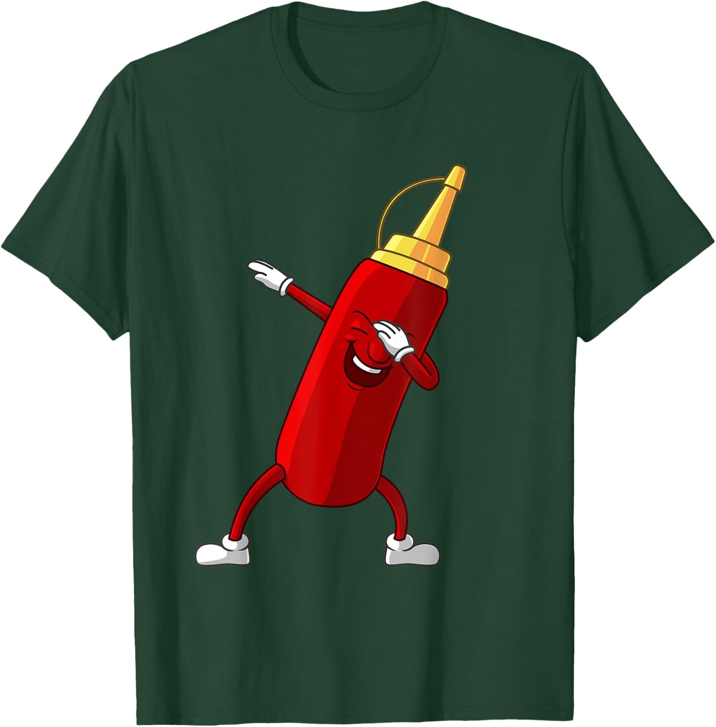 Funny Dabbing Ketchup Lover Gift Kids Boy Cute Condiment T-Shirt - T-Shirt | Forest