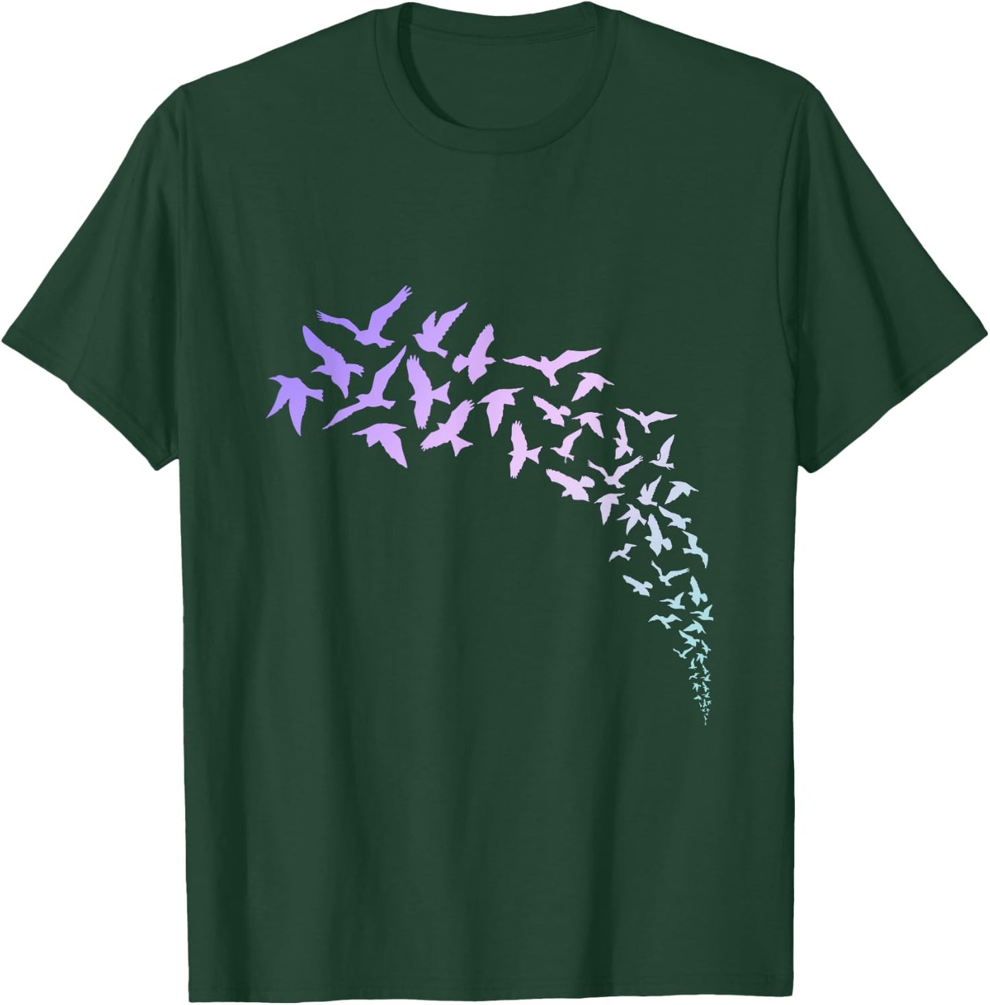 Flying Flock of Birds Artistic T-Shirt - T-Shirt | Forest