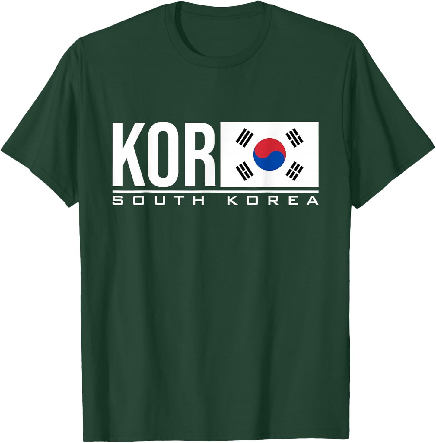 South Korea Flag Korean Country Code Kor Sports Games T-Shirt - T-Shirt | Forest