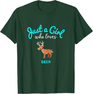 Deer Shirt for Girls | Kids Deer T-Shirt - T-Shirt | Forest