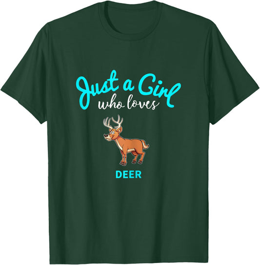 Deer Shirt for Girls | Kids Deer T-Shirt - T-Shirt | Forest