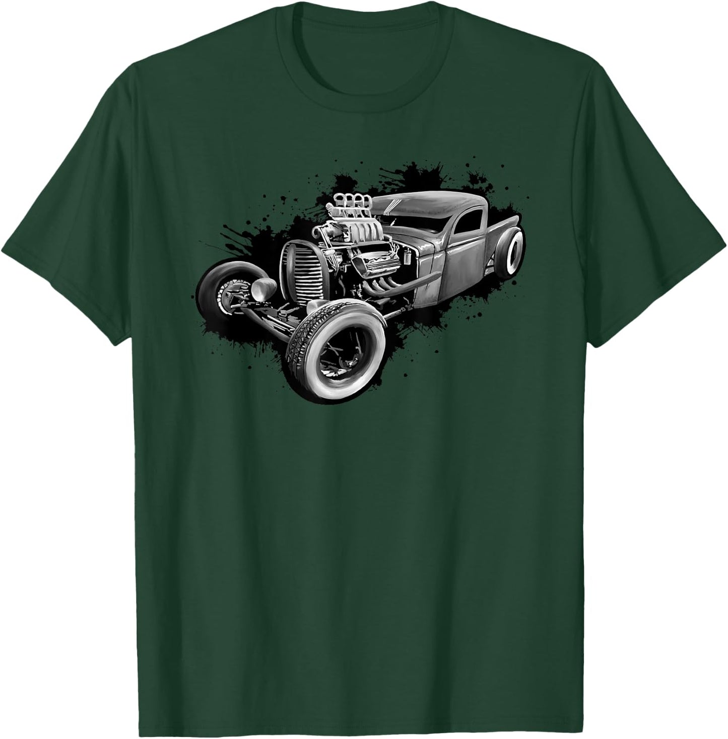 Rust Bucket Outline Funny Hot Retro Rod Diesel Cars Gift Men T-Shirt - T-Shirt | Forest
