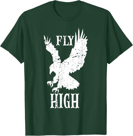 Eagles Fly High Vintage Eagles Flying Bird Inspirational T-Shirt - T-Shirt | Forest