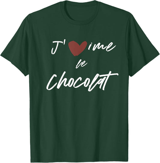J'aime Le Chocolat Gift Men Women Kids Son Daughter T-Shirt - T-Shirt | Forest