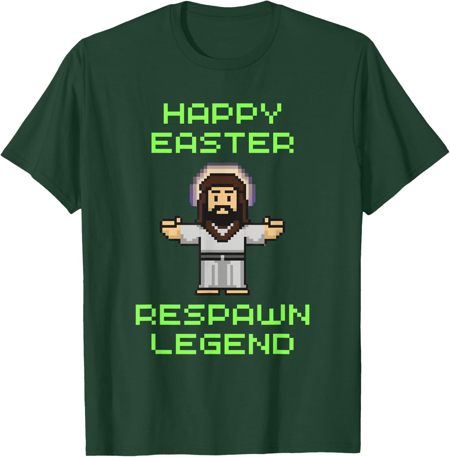Funny Easter Video Game Jesus - Respawn Legend - Video Game T-Shirt - T-Shirt | Forest