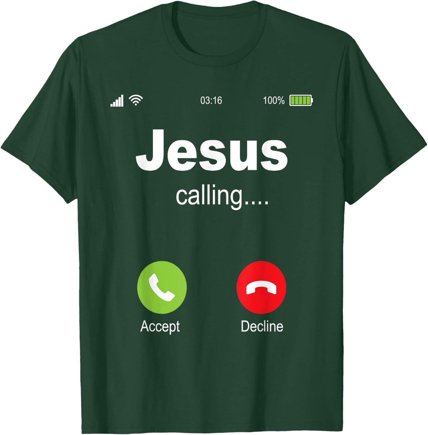 Jesus Calling - Christian Religious Bible Church T-Shirt - T-Shirt | Forest
