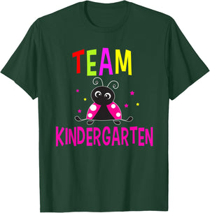 Team Kindergarten Pink Ladybug Back To School Funny T-Shirt - T-Shirt | Forest