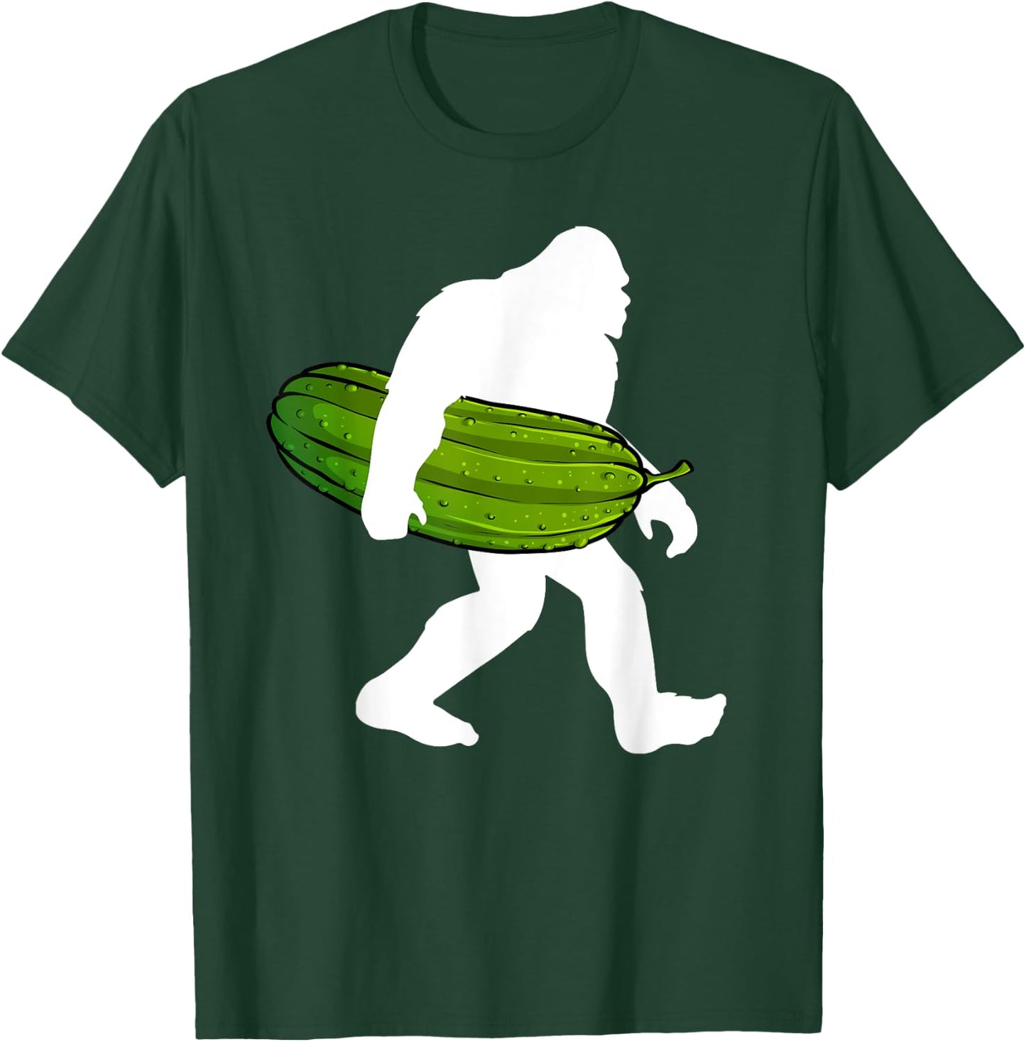 Pickle Art Women Kids Bigfoot Cucumber Pickle Lover T-Shirt - T-Shirt | Forest