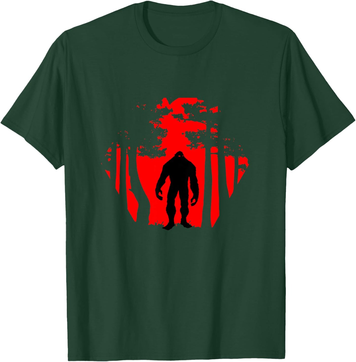 Scary Bigfoot in the woods T-Shirt - T-Shirt | Forest