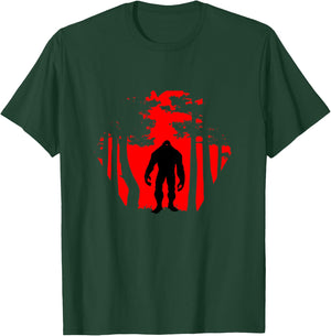 Scary Bigfoot in the woods T-Shirt - T-Shirt | Forest
