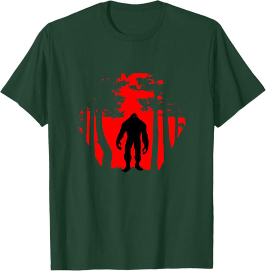 Scary Bigfoot in the woods T-Shirt - T-Shirt | Forest