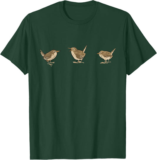 Wren Bird Lover Birding Wren , Small, Black T-Shirt - T-Shirt | Forest