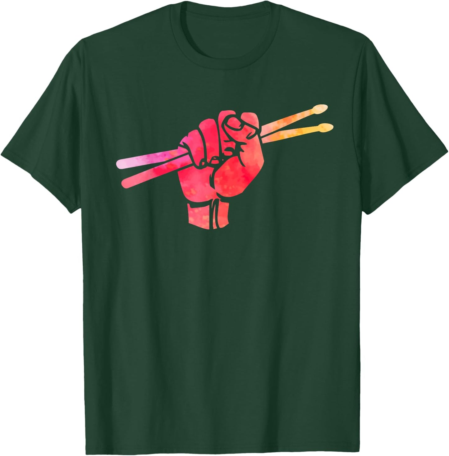 Joyouse Urban Style Black Drumsticks Gift Fist Drum T-Shirt - T-Shirt | Forest