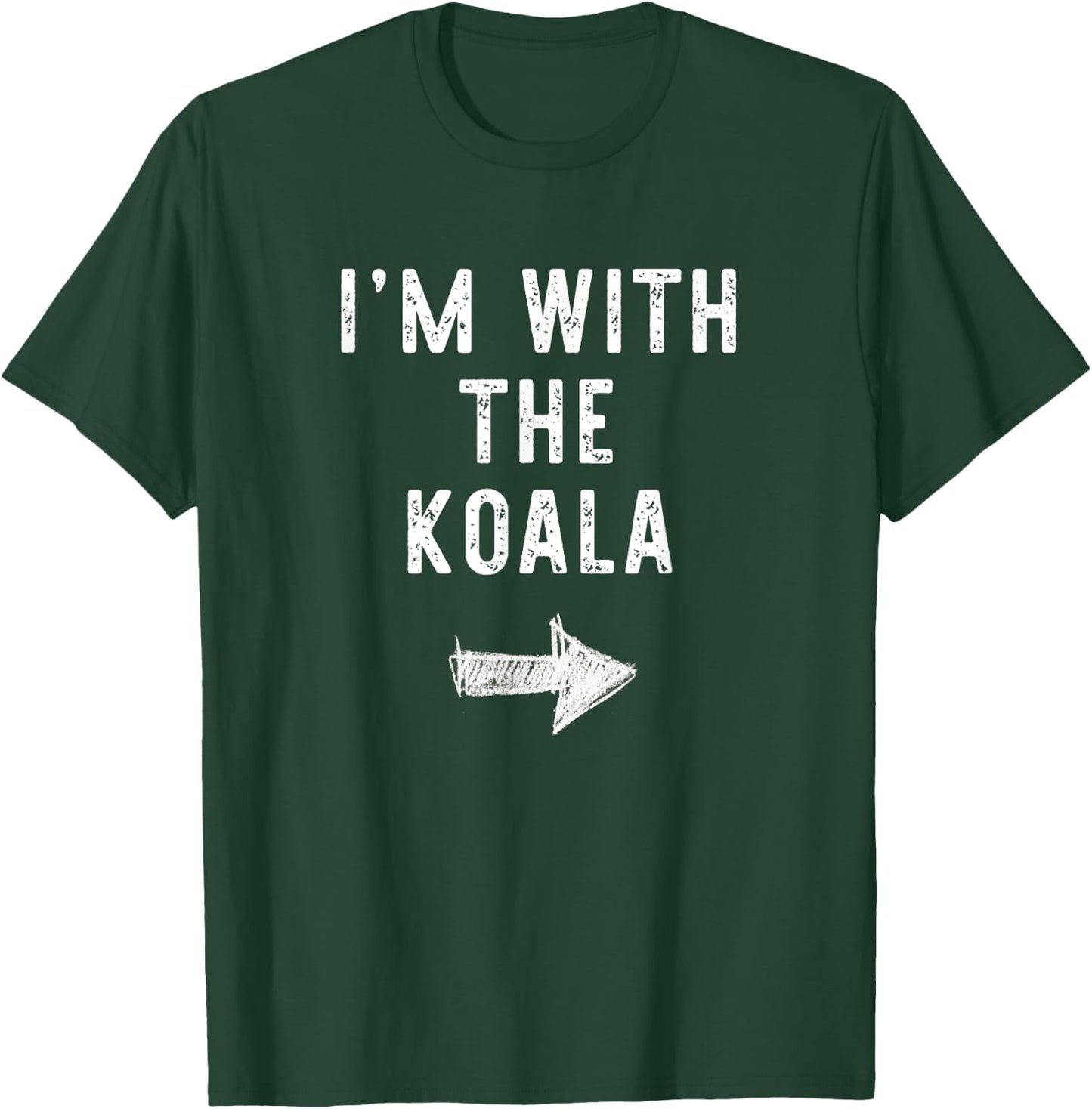 I'm With The Koala Costume Halloween Matching Couple T-Shirt - T-Shirt | Forest