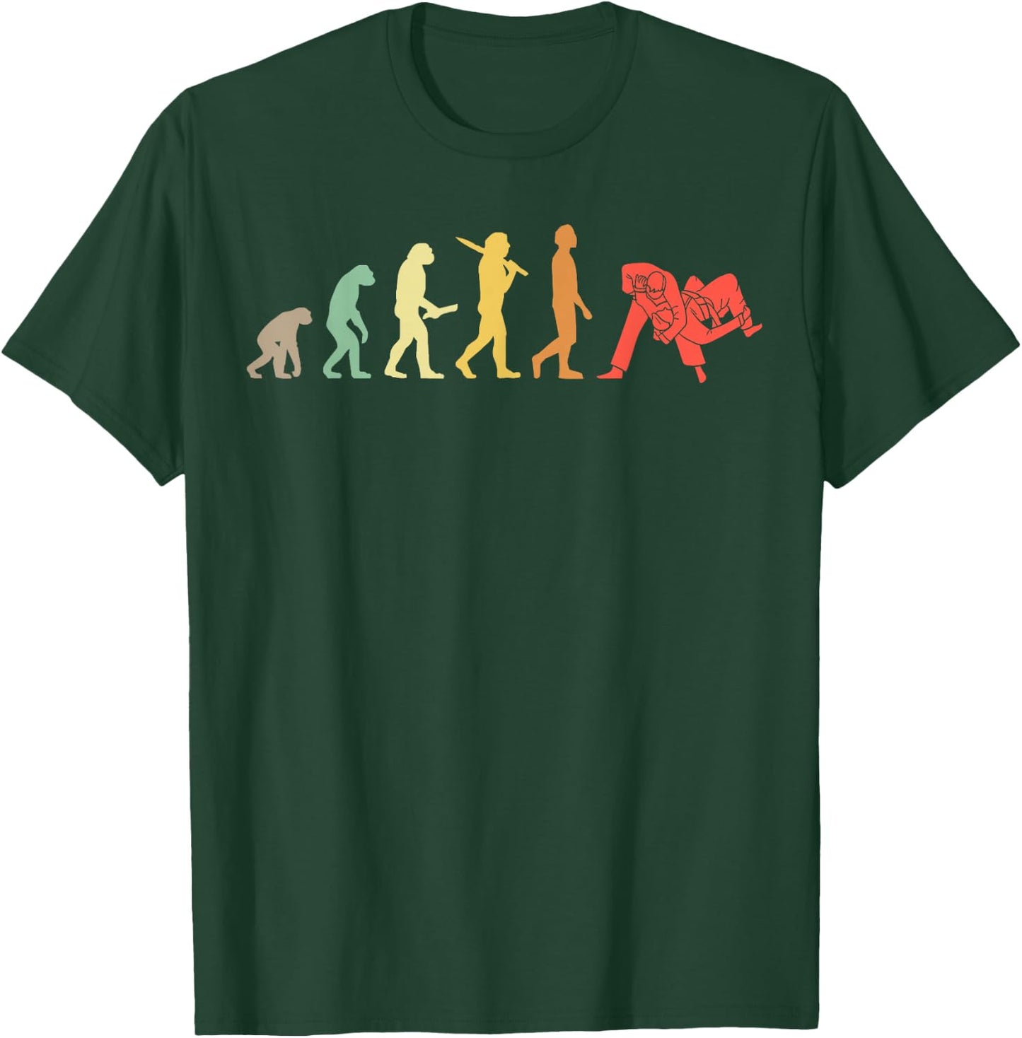 Retro Judo Evolution Gift Judokas T-Shirt - T-Shirt | Forest