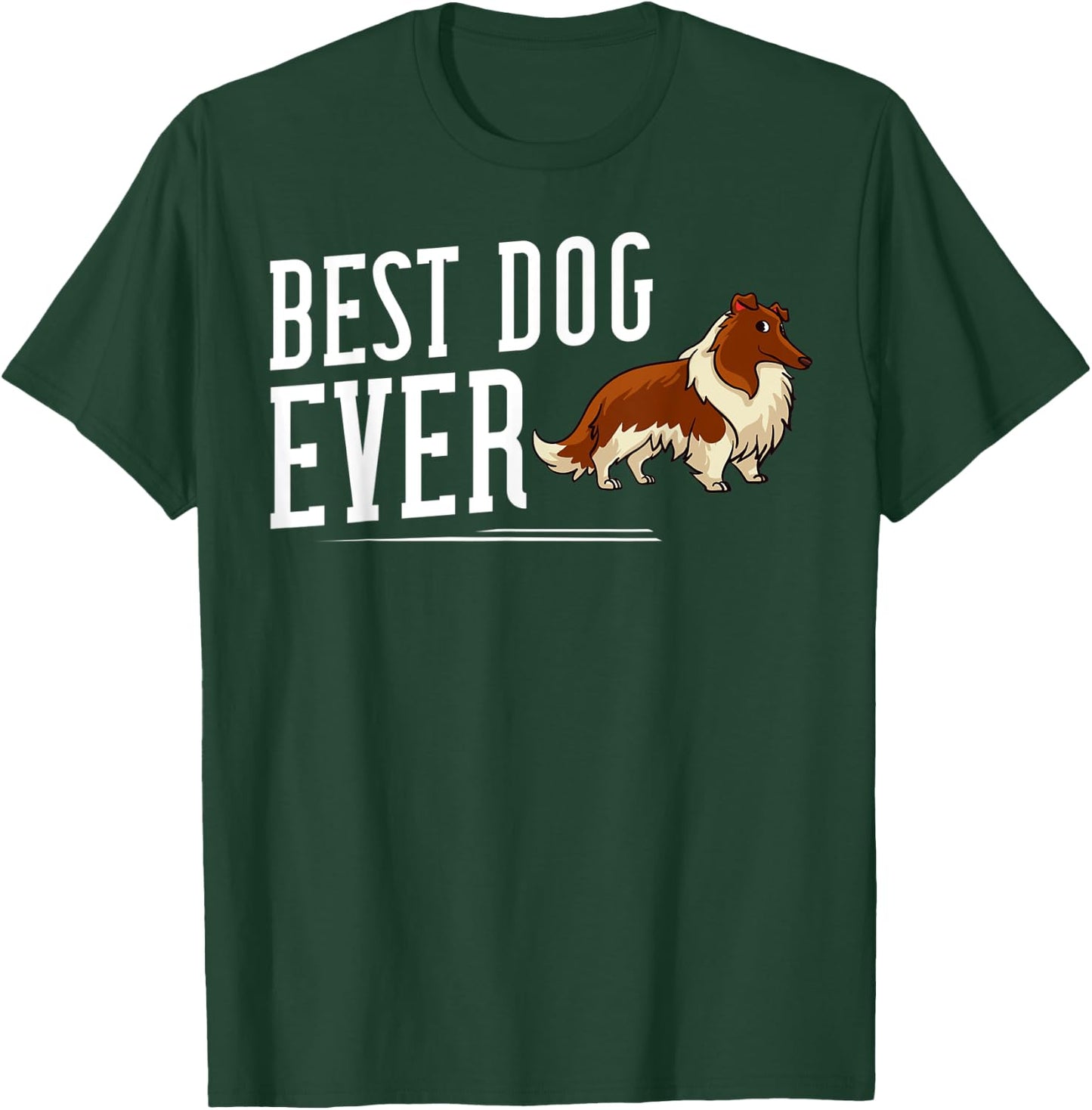 Rough Collie Dog Puppies Owner Lover Men Women Kids T-Shirt - T-Shirt | Forest