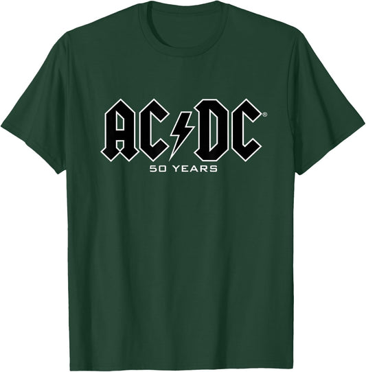 AC/DC - History of Logos 50 Years T-Shirt - T-Shirt | Forest
