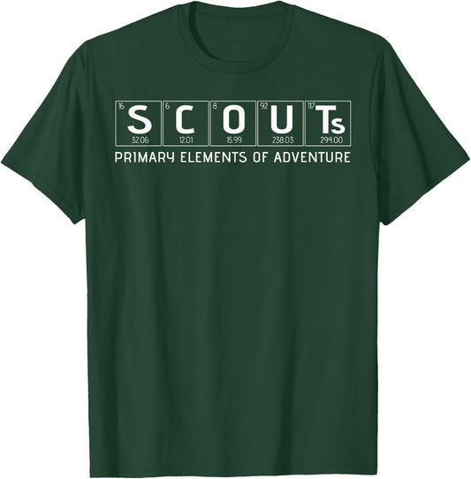 Scouts Primary Elements of Adventure | Science Scout T-Shirt - T-Shirt | Forest
