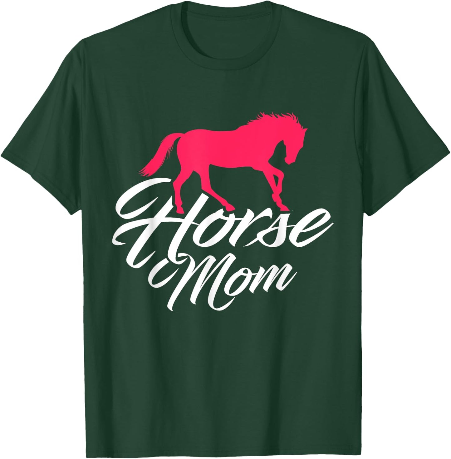 Funny Horse Riding Mom Horseback Riding Horse Mom T-Shirt - T-Shirt | Forest