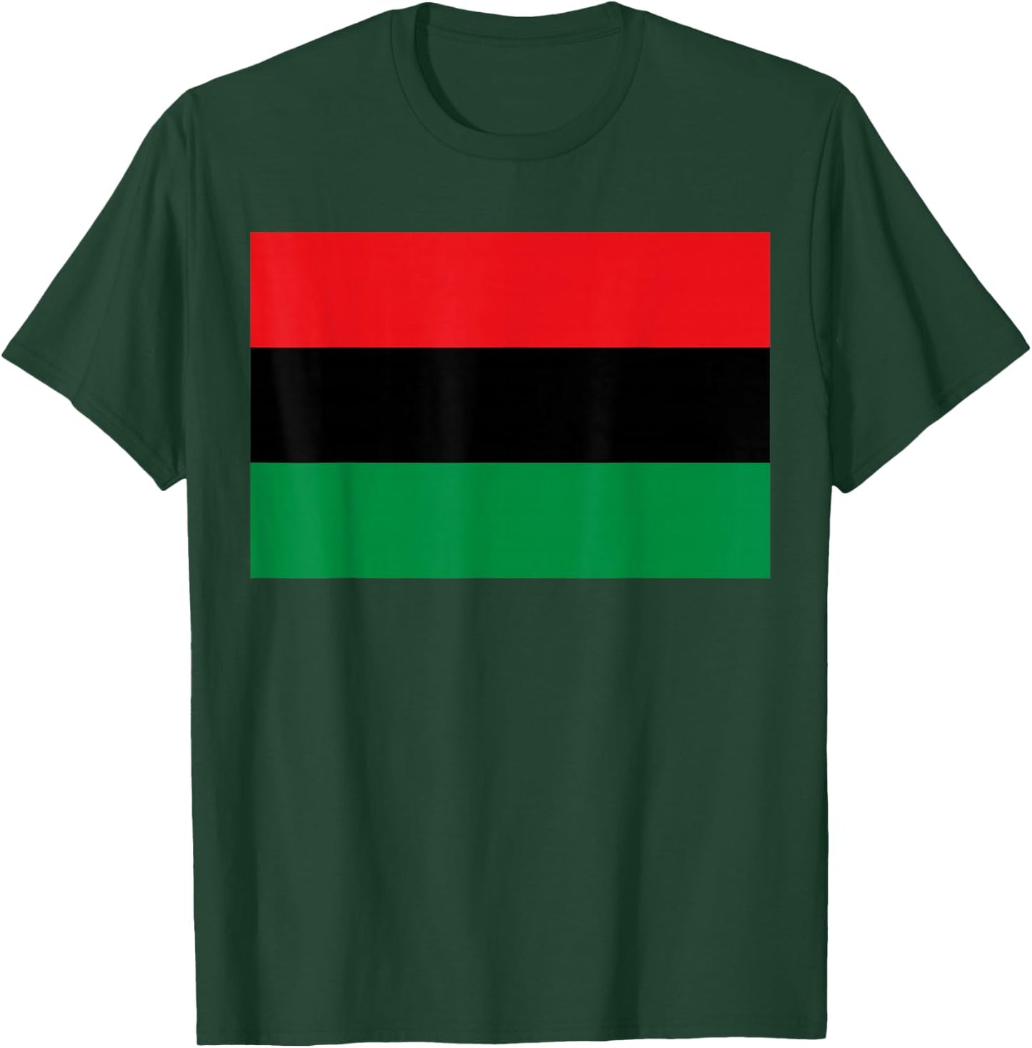 Pan African UNIA Flag Map Continent Black History Month Gift T-Shirt - T-Shirt | Forest