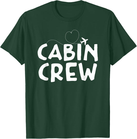 Cabin Crew Flight Attendant Airplane Lovers T-Shirt - T-Shirt | Forest