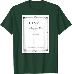 Franz Liszt Dream of Love Vintage Book Cover T-Shirt - T-Shirt | Forest