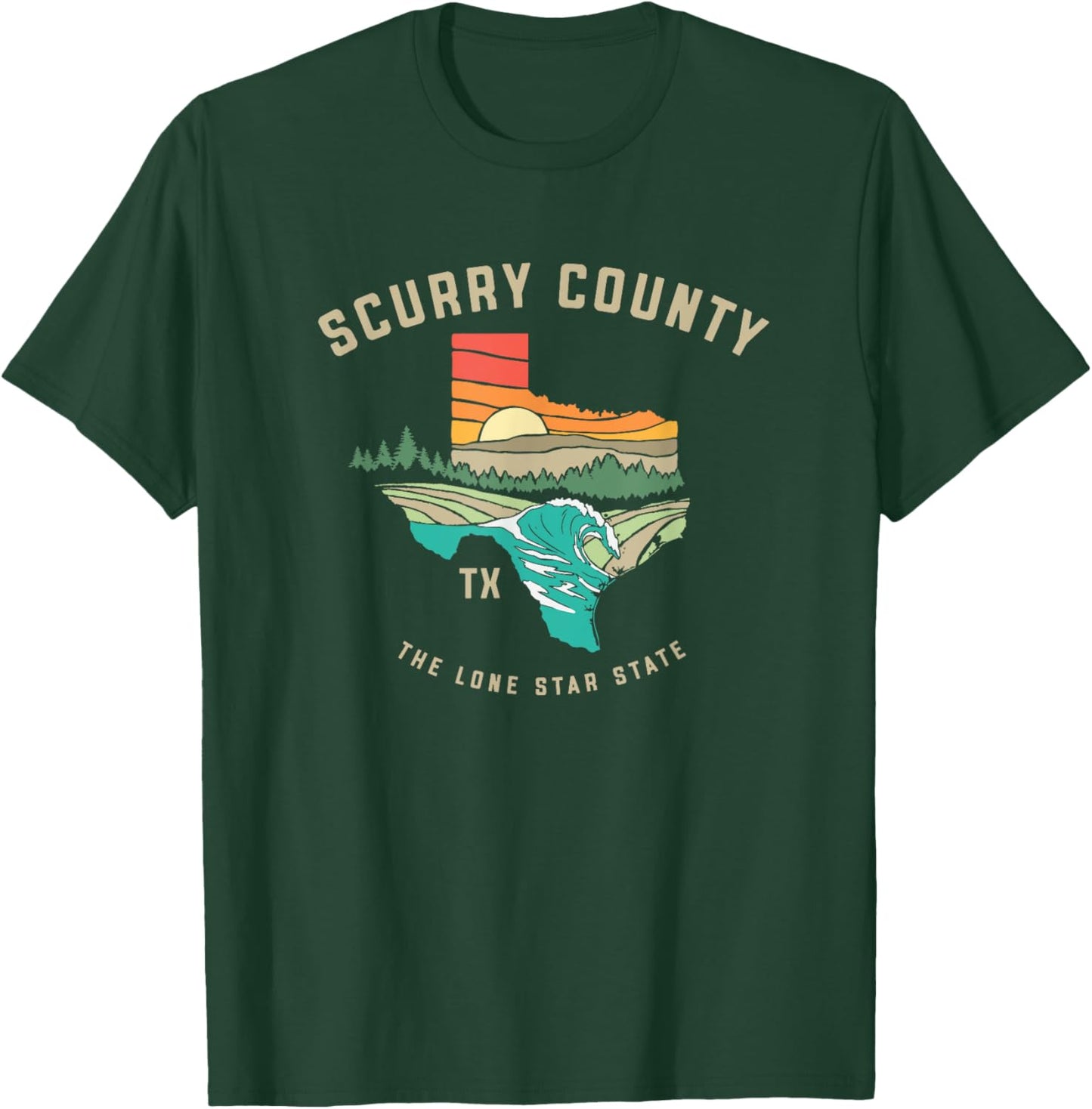 Scurry County Texas Outdoors Vintage Nature Design T-Shirt - T-Shirt | Forest