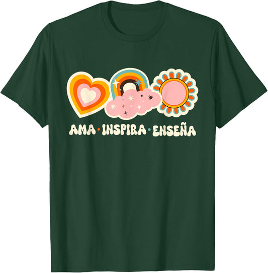 Hispanic Teacher Bilingual Teacher Spanish Teacher T-Shirt - T-Shirt | Forest