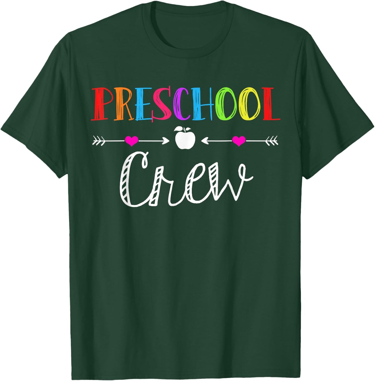 Preschool Crew Teacher Funny First Day Of School Kids Gift T-Shirt - T-Shirt | Forest