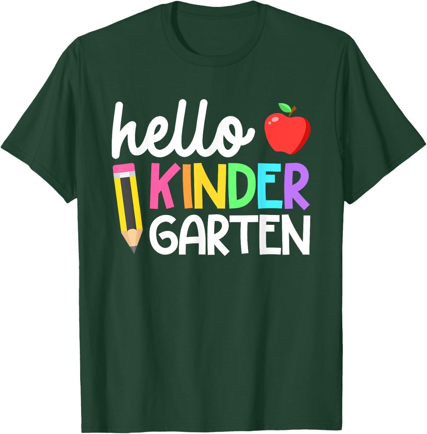 Hello Kindergarten Team Kinder Back to School Teacher Kids T-Shirt - T-Shirt | Forest