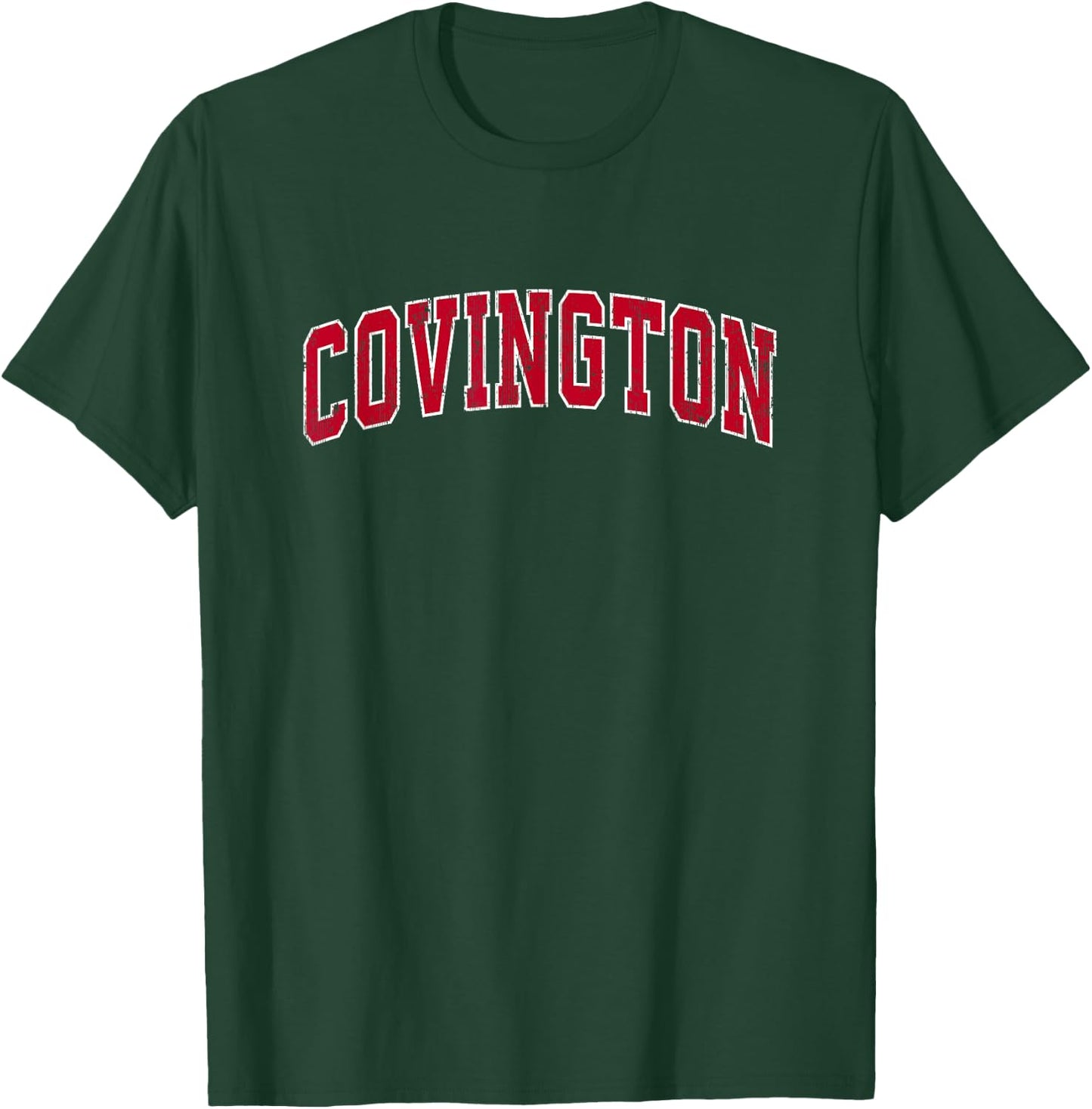 Covington Georgia GA Vintage Sports Design Red Design T-Shirt - T-Shirt | Forest