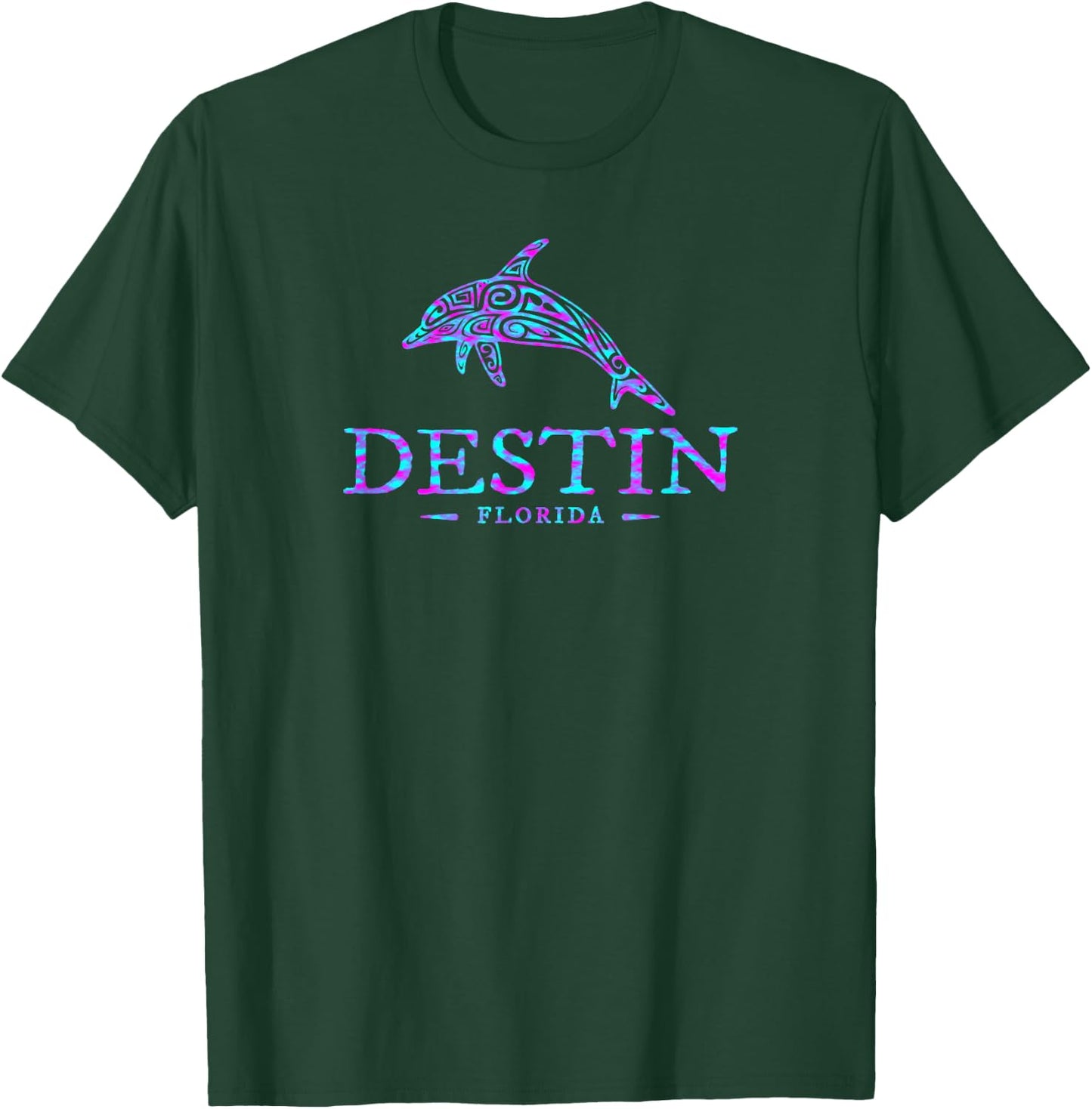 Destin Florida Dolphin Boys Girls Toddler Vacation Souvenir T-Shirt - T-Shirt | Forest