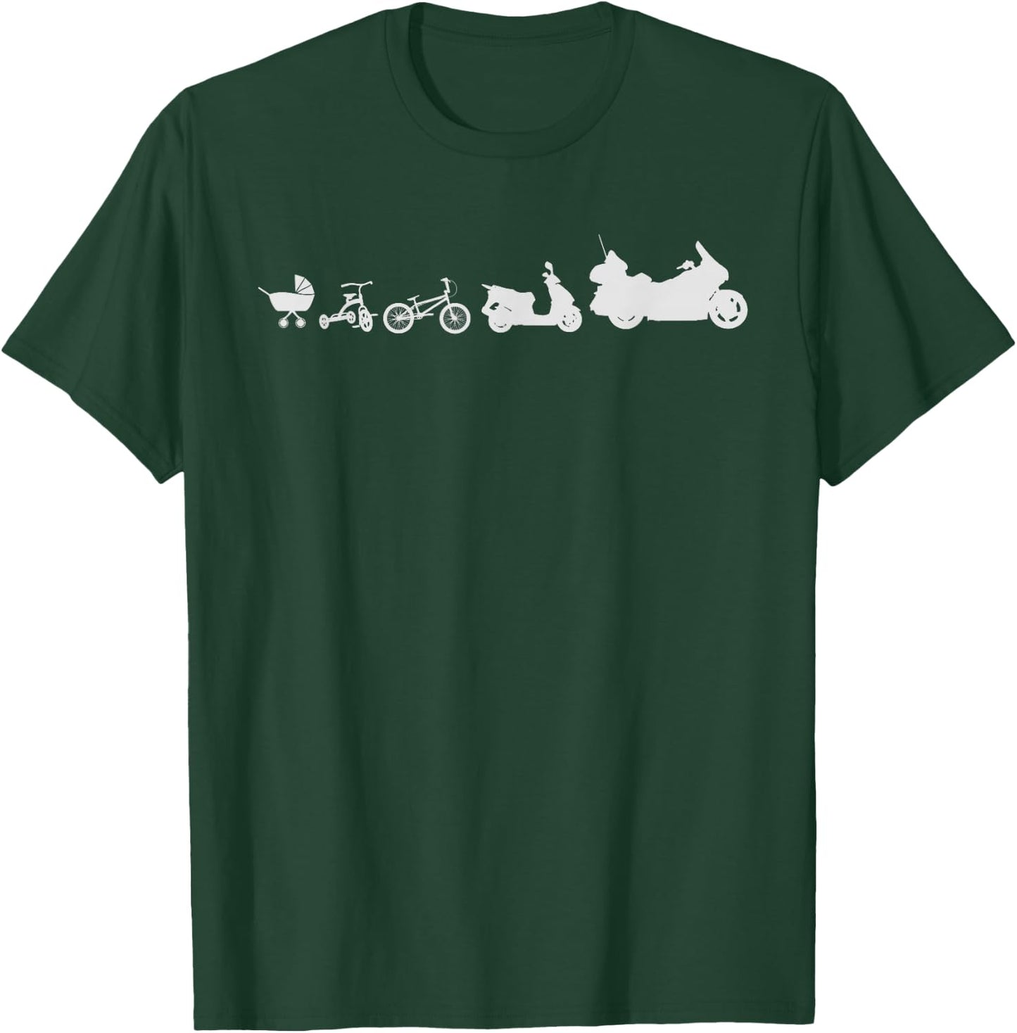 Evolution Goldwing Motorcycle Gift motorcyclist biker T-Shirt - T-Shirt | Forest