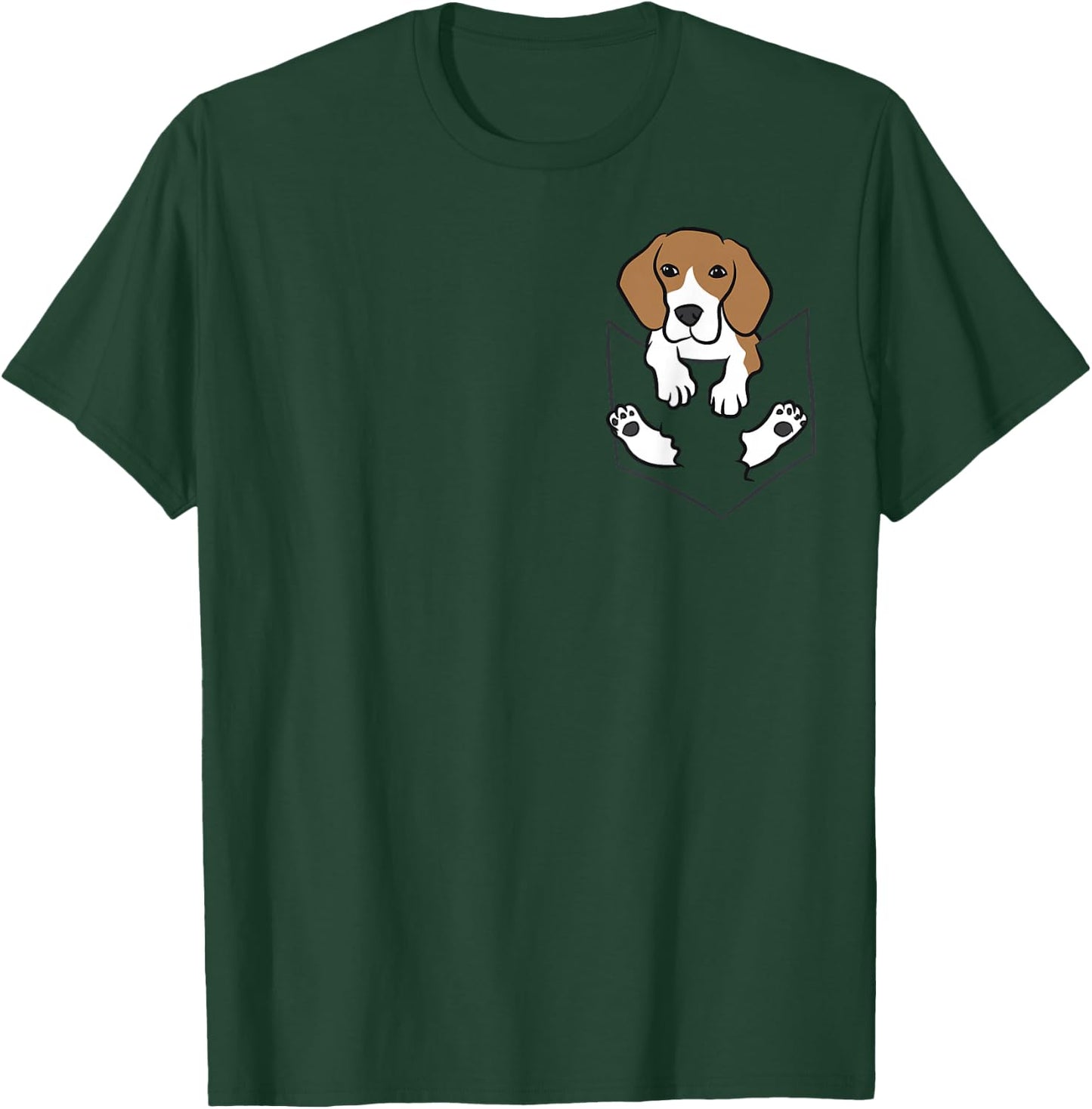 Beagle Dog in The Pocket Cute Pocket Beagle Small T-Shirt - T-Shirt | Forest