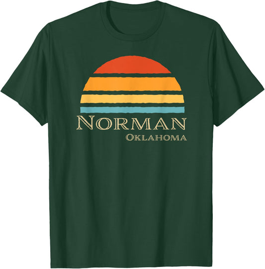 Retro Norman Oklahoma T-Shirt - T-Shirt | Forest