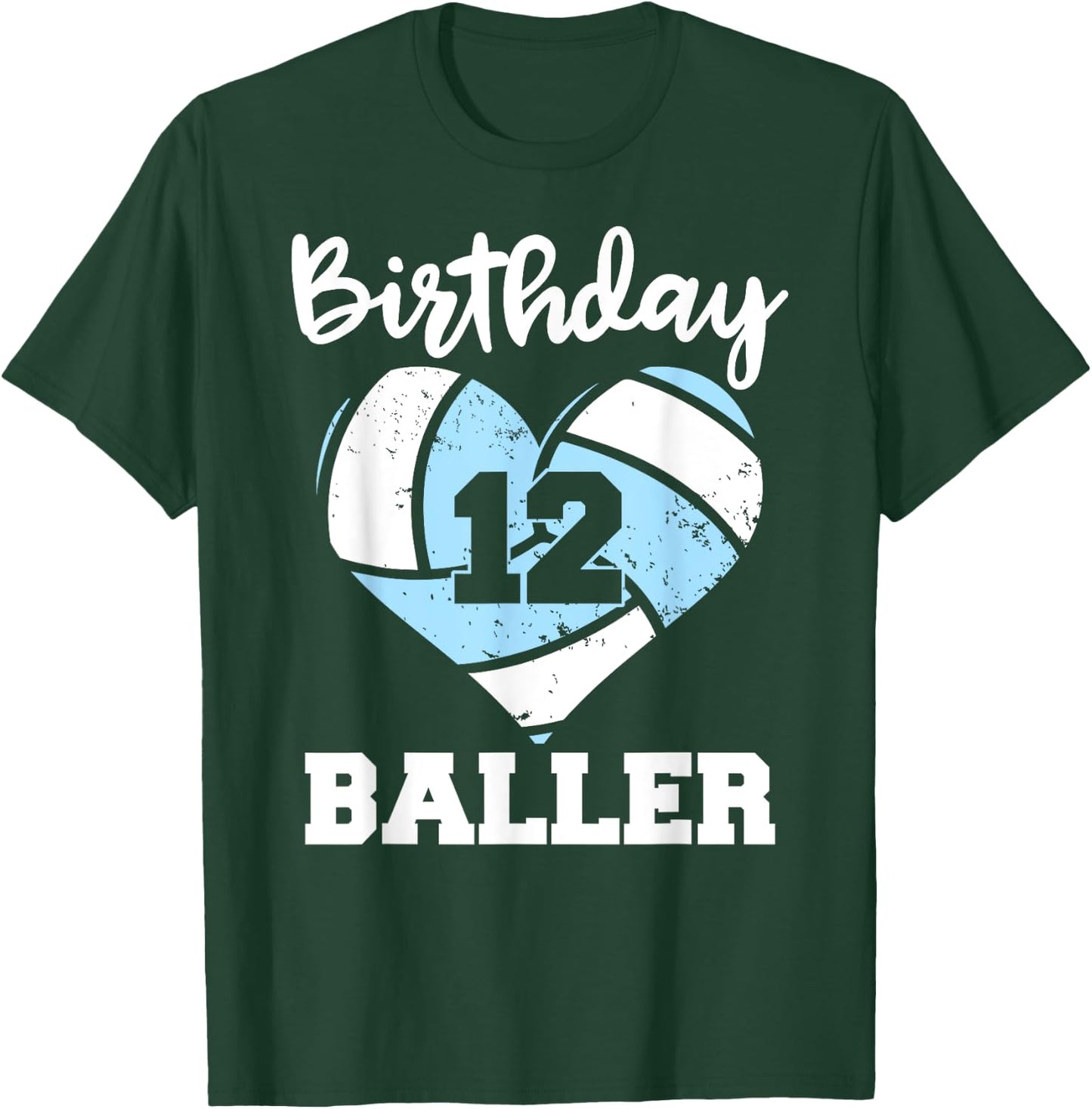 12th Birthday Baller Funny 12 Year Old Volleyball T-Shirt - T-Shirt | Forest