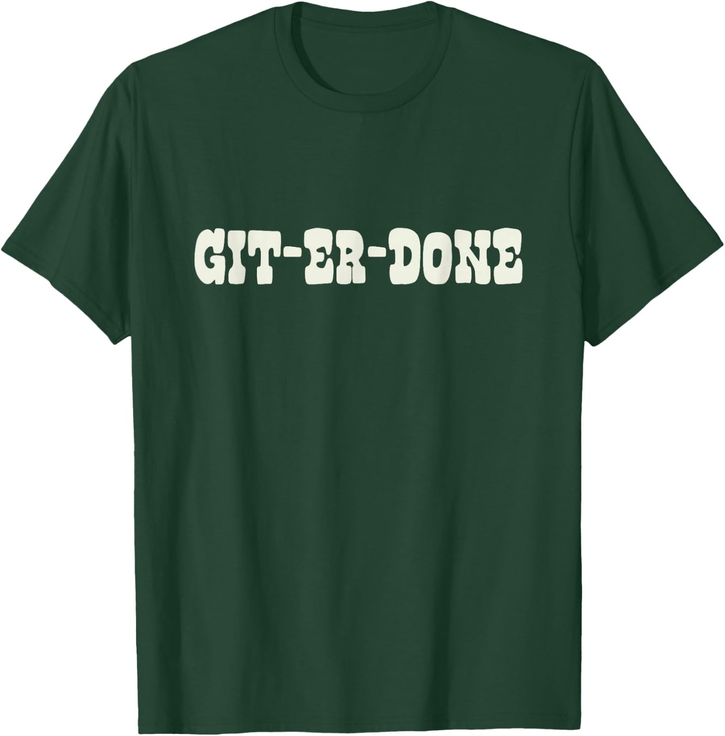 TropicalTees Git-Er-Done Adult Texas - Black, Small T-Shirt - T-Shirt | Forest