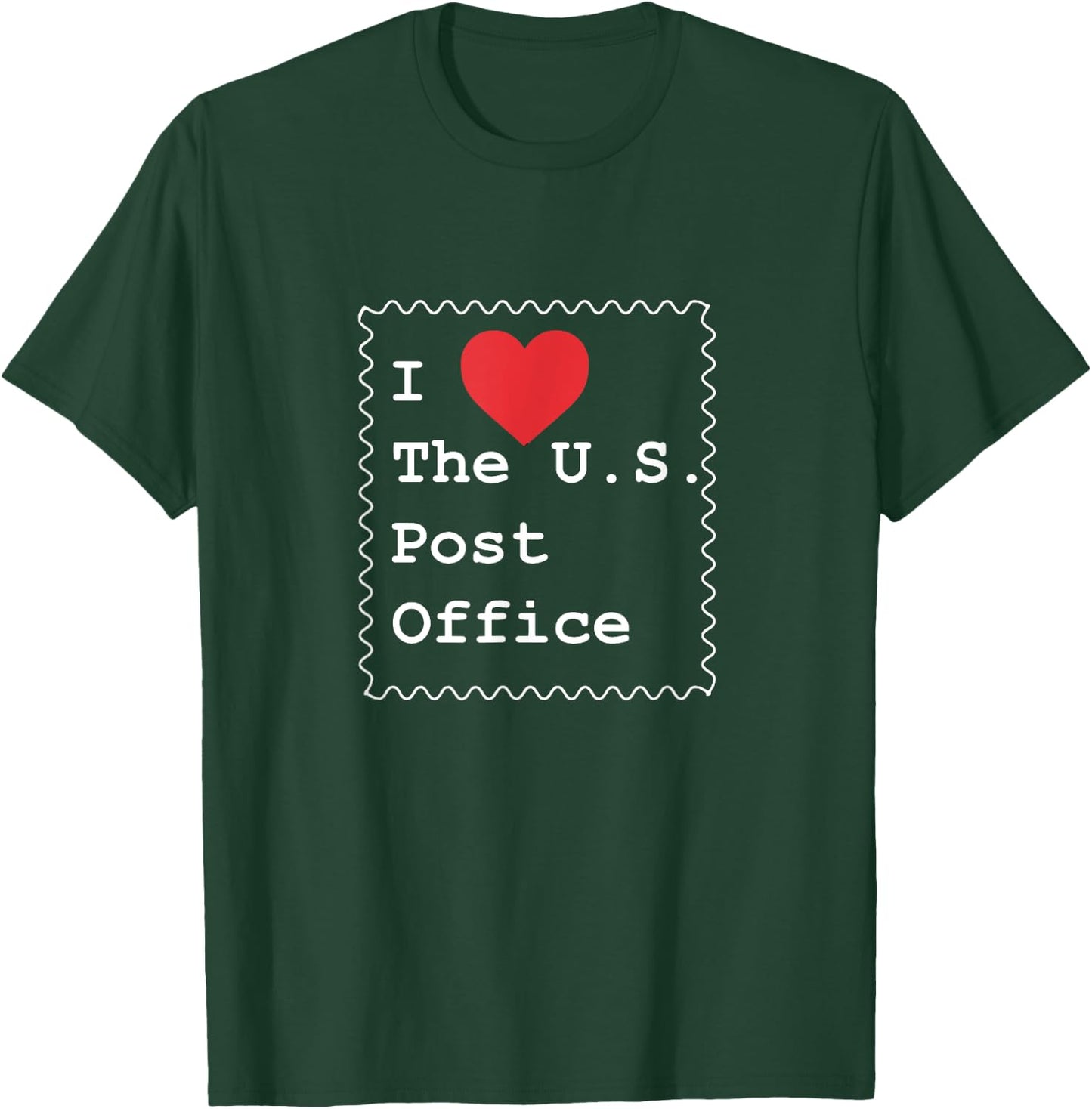 I Heart the US Post Office Love Support Mail-in Voting T-Shirt - T-Shirt | Forest