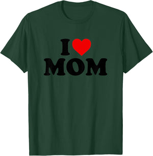 Kids I Love Mom Shirt For Boy Girl Toddler Children Youth T-Shirt - T-Shirt | Forest