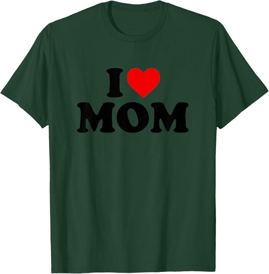 Kids I Love Mom Shirt For Boy Girl Toddler Children Youth T-Shirt - T-Shirt | Forest