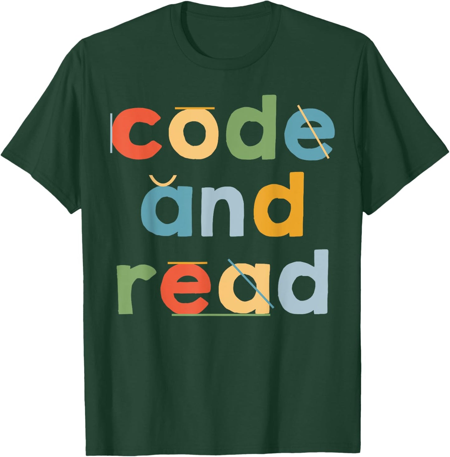 Code And Read Dyslexia Learning Disability Dyslexic Women T-Shirt - T-Shirt | Forest